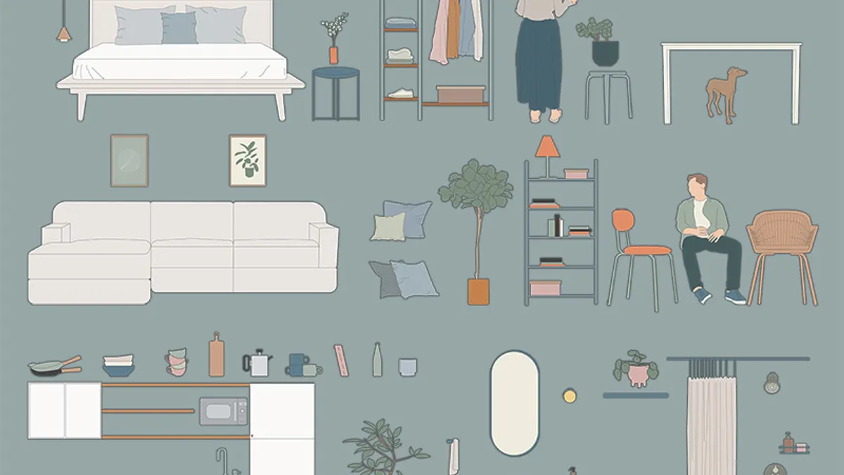 Apartment Furniture Elevation Color