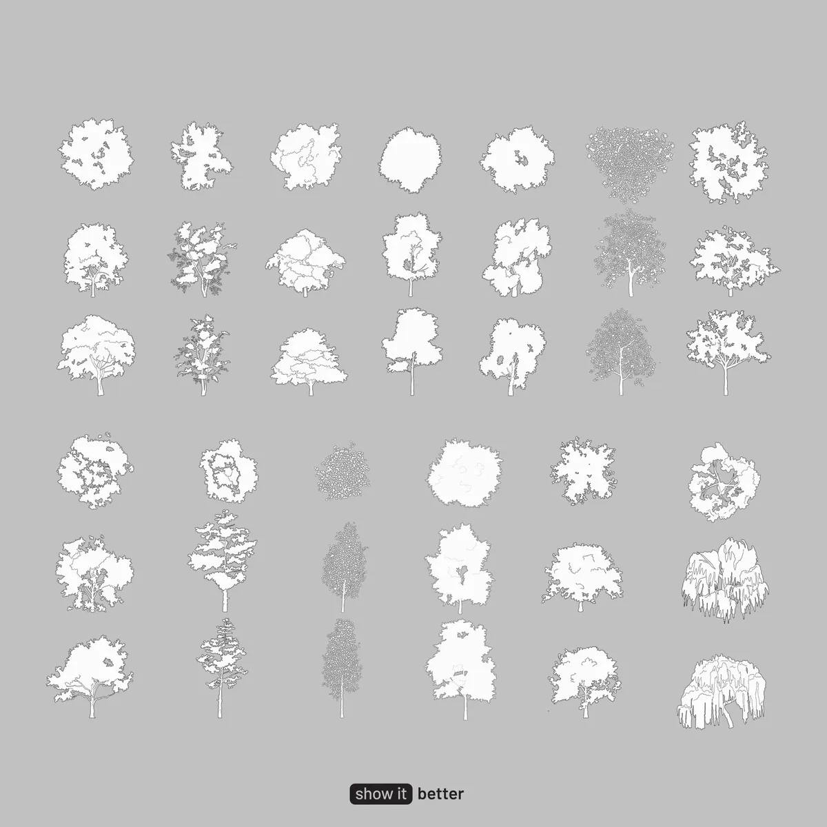 Broadleaf trees 2 0 by Show it Better Line