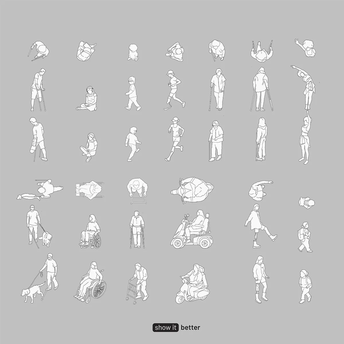 Disabled people line