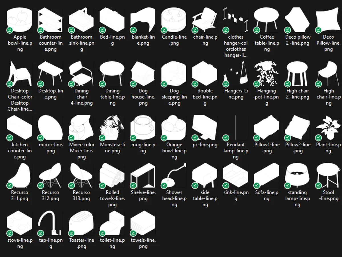 Home Furniture Isometric Inside the pack 1