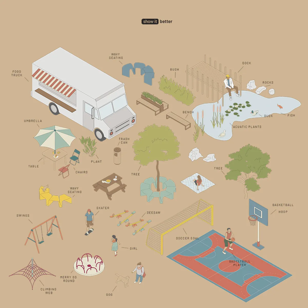 Park Minimal Isometric Color