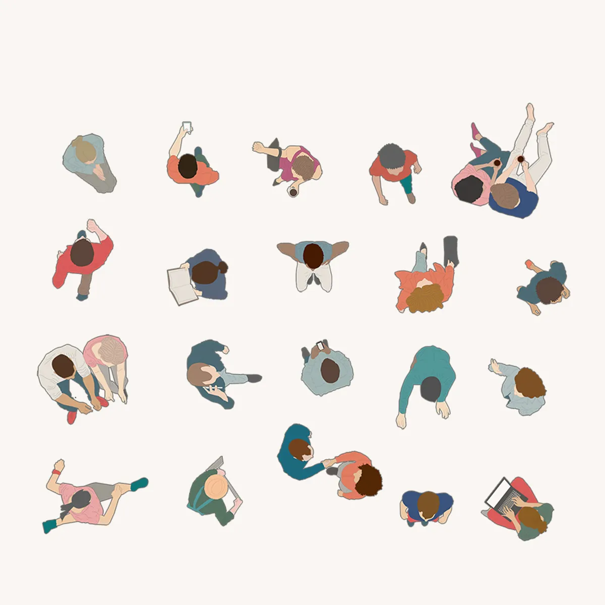 Top View People Pack Color