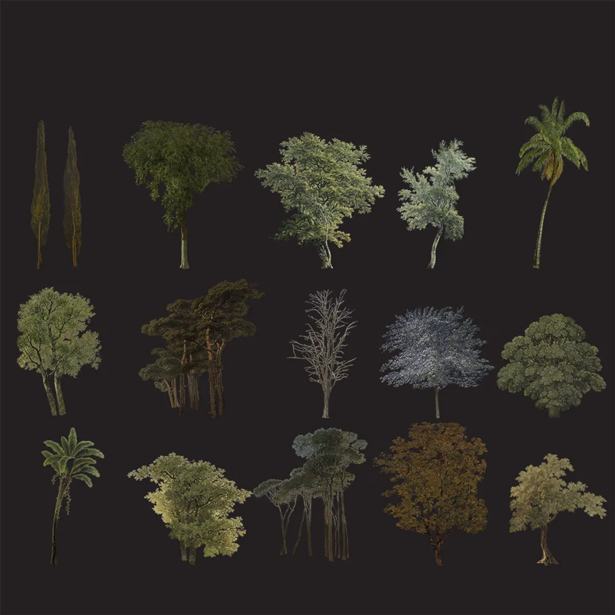 Trees Painting Collage 2nd edition2