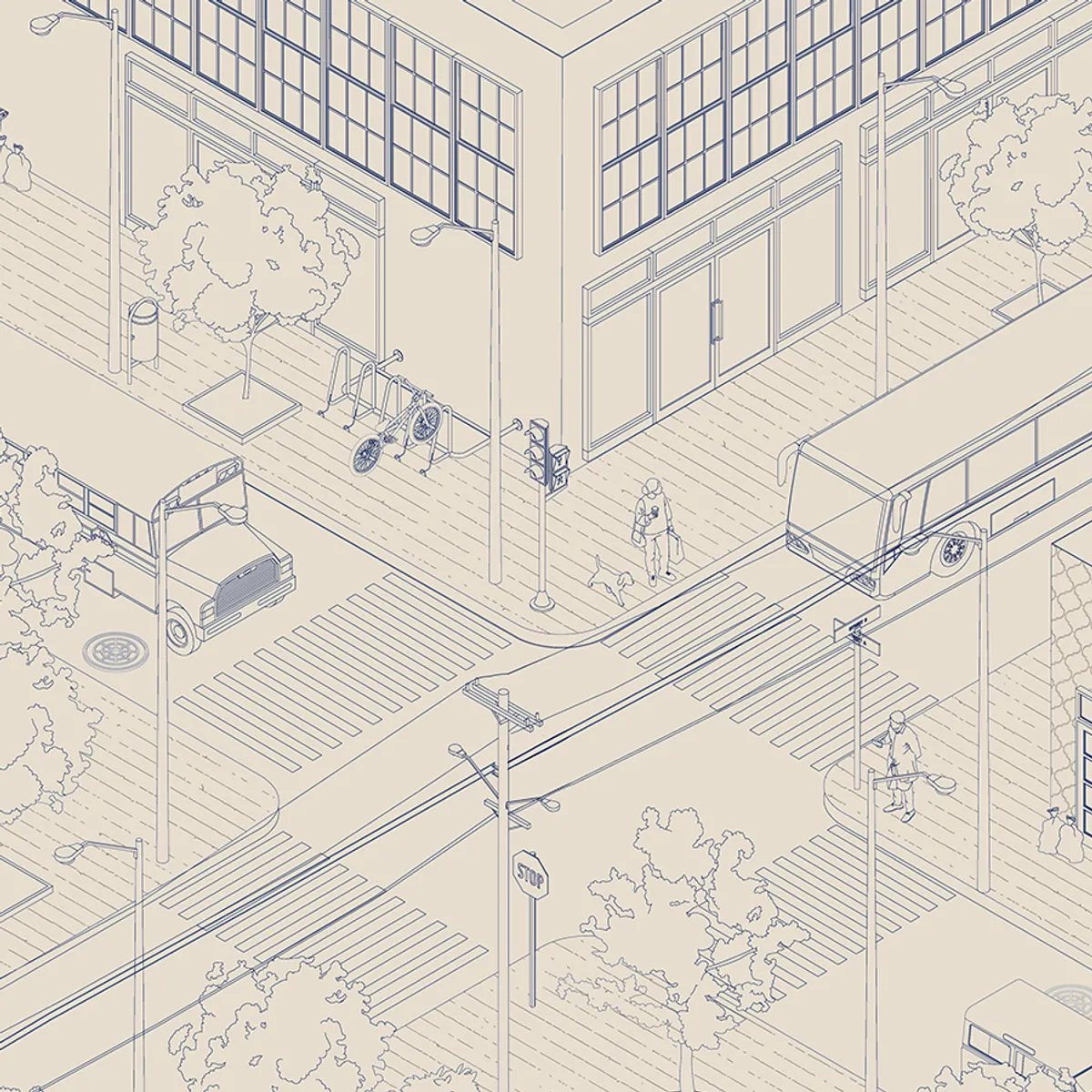 Urban Minimal Isometric scene 3